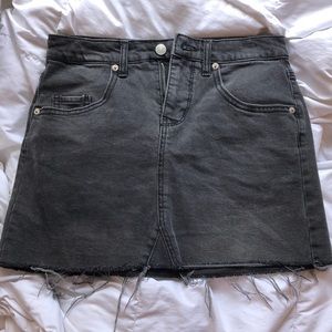 Black jean skirt